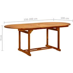 Set mobilier de grădină VidaXL 3070770 (Grey/Acacia) Thumb