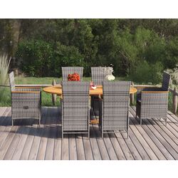 Set mobilier de grădină VidaXL 3070770 (Grey/Acacia)