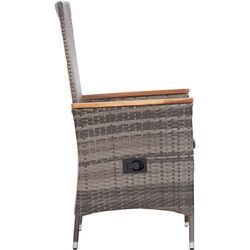 Set mobilier de grădină VidaXL 3070770 (Grey/Acacia) Thumb