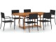 Set mobilier de grădină VidaXL 3070772 (Black/Acacia)