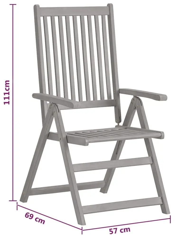 Set mobilier de gradina VidaXL 3079656 (Grey) - 7