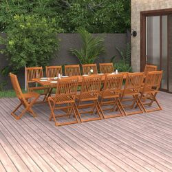 Set mobilier de gradina VidaXL 3086993 (Natural)