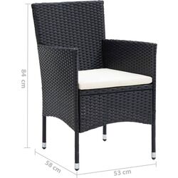 Комплект садовой мебели VidaXL 3095012 (Black) Thumb