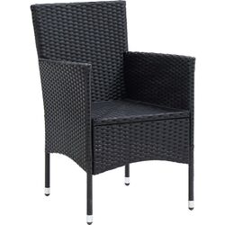 Комплект садовой мебели VidaXL 3095012 (Black) Thumb