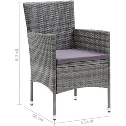 Set mobilier de gradina VidaXL 3095026 (Grey) Thumb