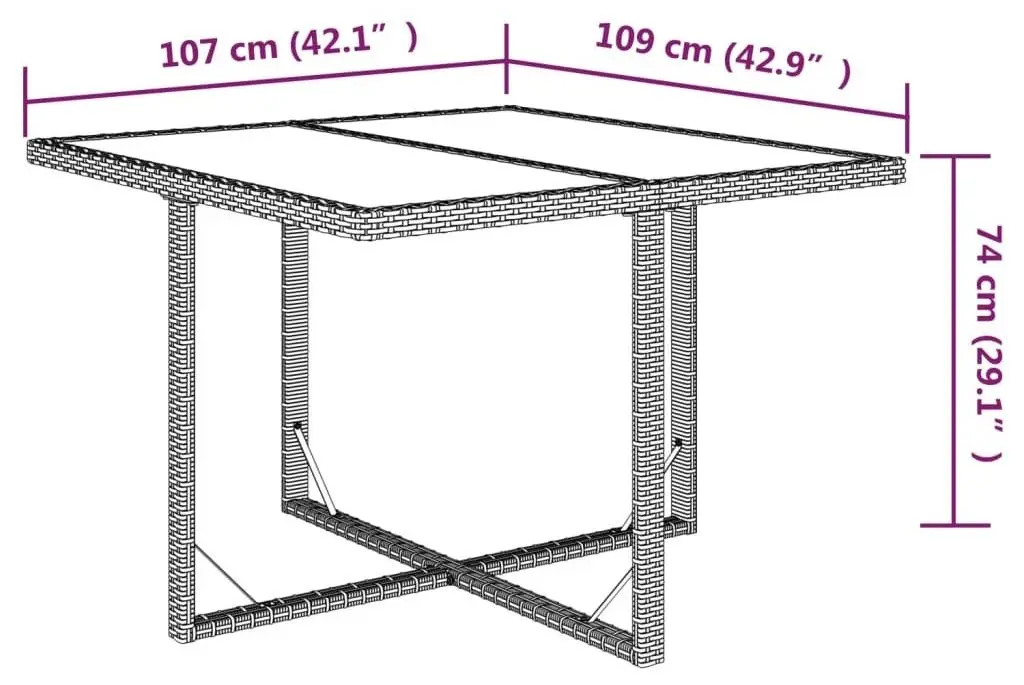 Комплект садовой мебели VidaXL 3095514 (Brown)