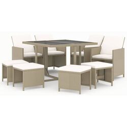Комплект садовой мебели VidaXL 3095517 (Beige/White) Thumb