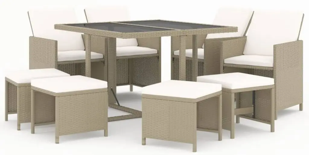 Комплект садовой мебели VidaXL 3095517 (Beige/White) - 2