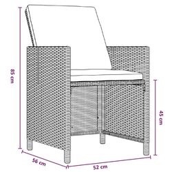 Комплект садовой мебели VidaXL 3095517 (Beige/White) Thumb