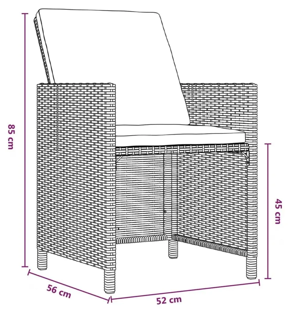Комплект садовой мебели VidaXL 3095517 (Beige/White) - 3