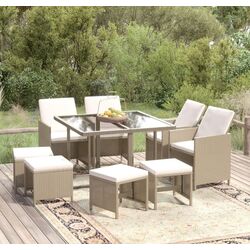 Комплект садовой мебели VidaXL 3095517 (Beige/White)