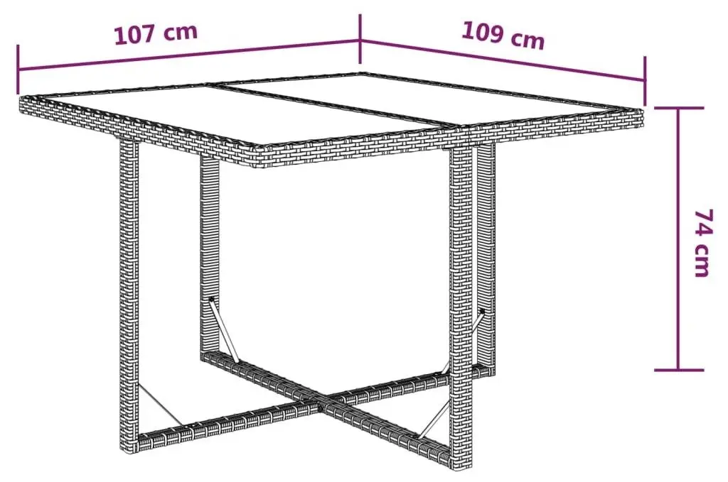 Комплект садовой мебели VidaXL 3095517 (Beige/White) - 5