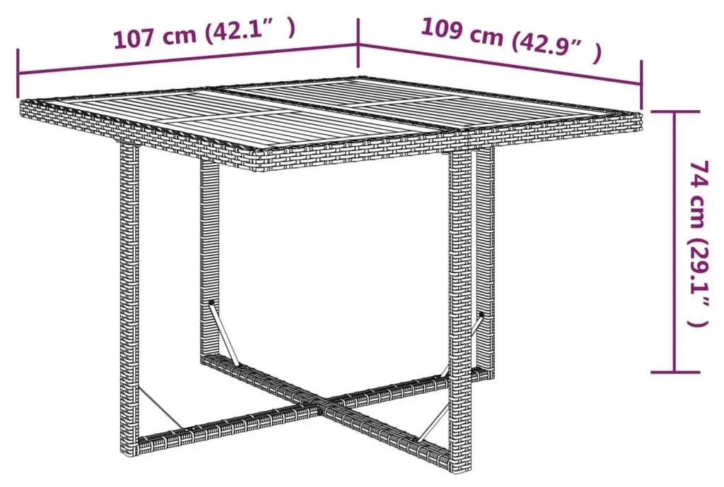Комплект садовой мебели VidaXL 3095529 (Beige) - 9