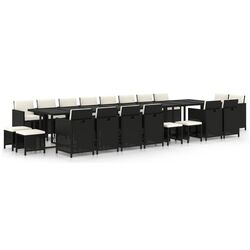 Set mobilier de gradina VidaXL 3095669 (Black) Thumb