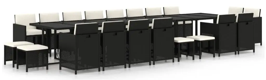 Set mobilier de gradina VidaXL 3095669 (Black)
