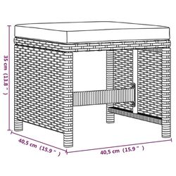 Set mobilier de gradina VidaXL 3095669 (Black) Thumb