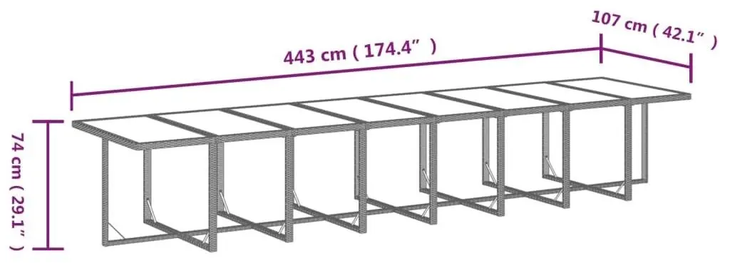 Set mobilier de gradina VidaXL 3095669 (Black)