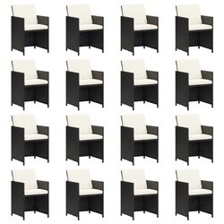 Set mobilier de gradina VidaXL 3095669 (Black) Thumb