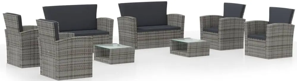 Set mobilier de gradina VidaXL 3095945 (Grey/Dark Grey)