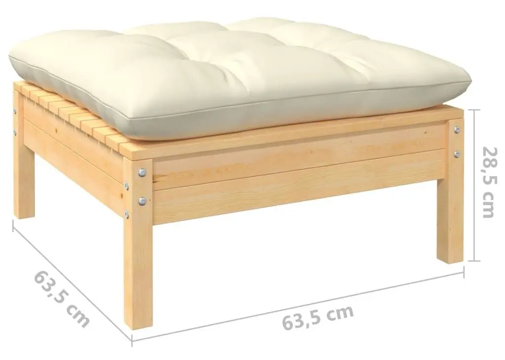 Set mobilier de gradina VidaXL 3097061 (Cream)