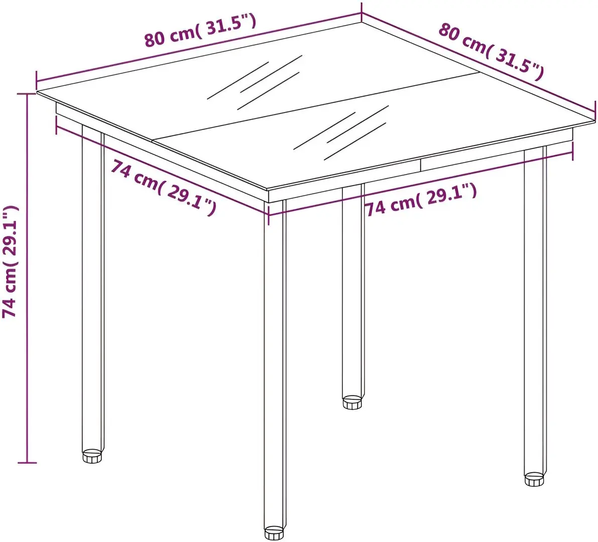 Set mobilier de grădină VidaXL 3099209 (Black)