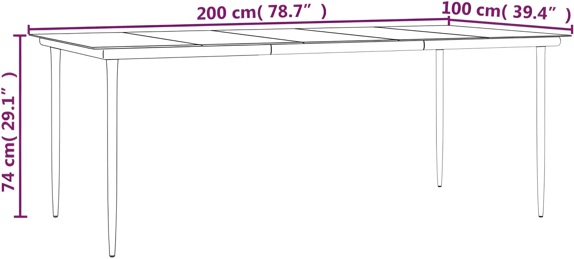 Set mobilier de grădină VidaXL 3099220 (Black)