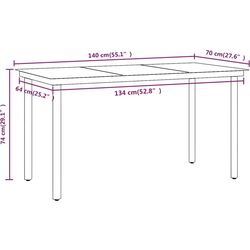 Set mobilier de gradina VidaXL 3099284 (Black) Thumb