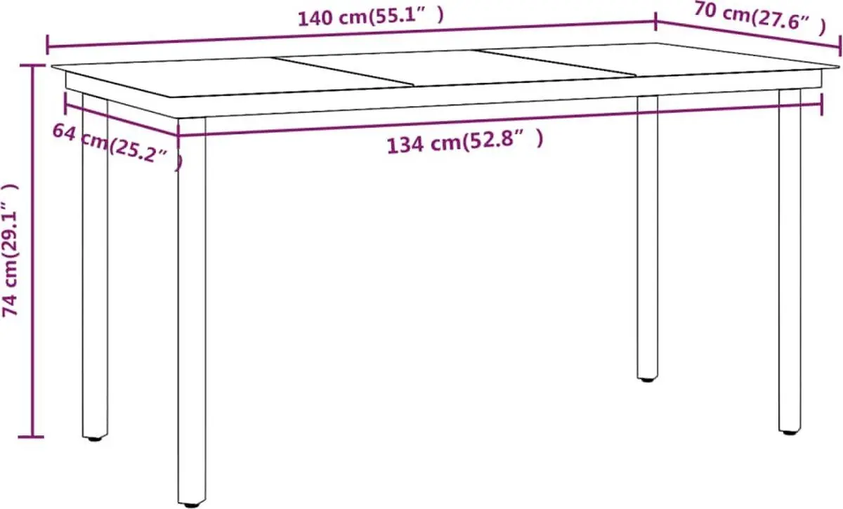 Set mobilier de gradina VidaXL 3099284 (Black)