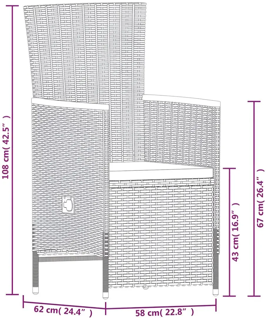 Комплект садовой мебели VidaXL 3099463 (Grey)