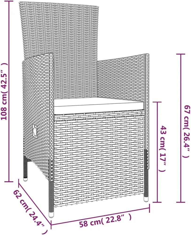 Set mobilier de grădină VidaXL 3099465 (Beige)