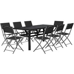 Set mobilier de gradina VidaXL 3102921 (Black/Grey) Thumb