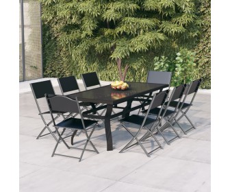 Set mobilier de gradina VidaXL 3102921 (Black/Grey)