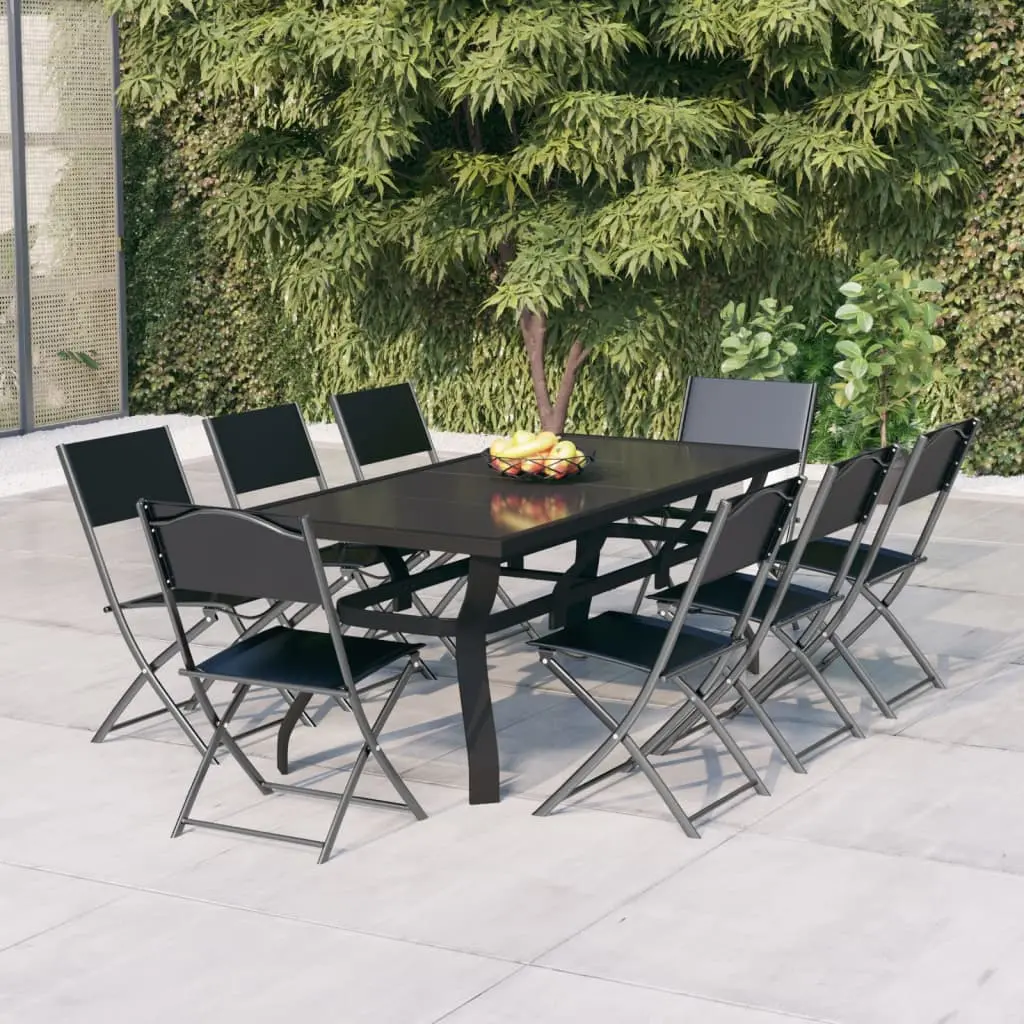 Set mobilier de gradina VidaXL 3102921 (Black/Grey)