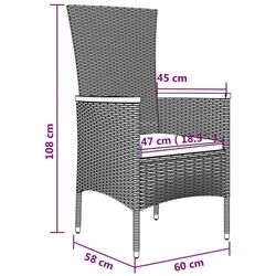 Set mobilier de gradina VidaXL 3157544 (Grey/Dark Grey) Thumb