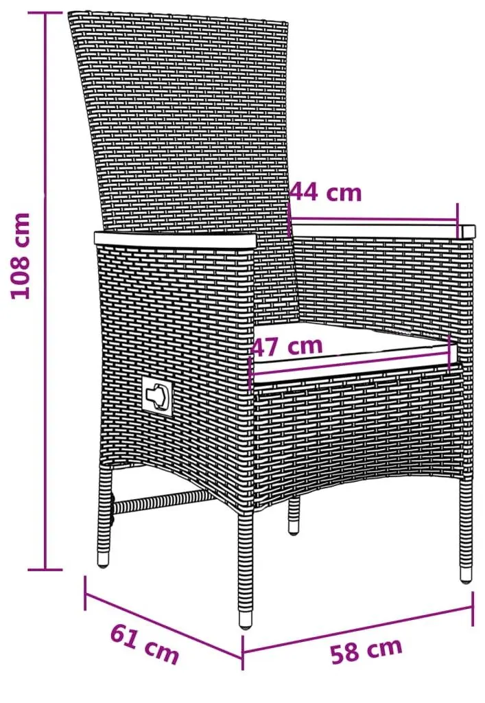 Set mobilier de gradina VidaXL 3157552 (Grey/Grey Dark)