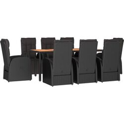 Set mobilier de gradina VidaXL 3157611 (Black/Natural) Thumb