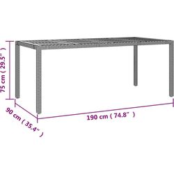 Set mobilier de gradina VidaXL 3157611 (Black/Natural) Thumb