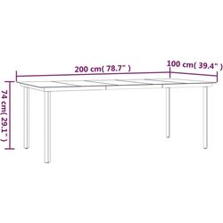 Set mobilier de gradina VidaXL 3185117 (Black/Grey) Thumb