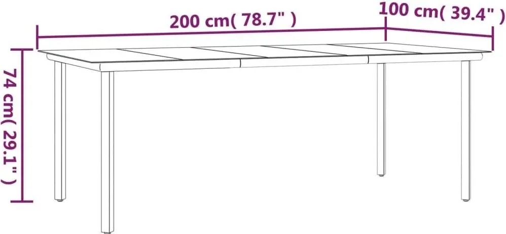 Set mobilier de gradina VidaXL 3185117 (Black/Grey)