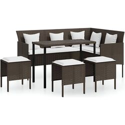 Set mobilier de grădină VidaXL 318577 (Brown/White) Thumb