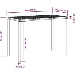 Set mobilier de grădină VidaXL 318577 (Brown/White) Thumb