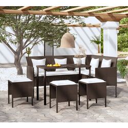 Set mobilier de grădină VidaXL 318577 (Brown/White)