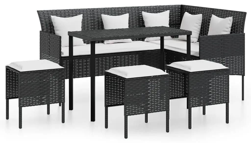 Set mobilier de gradina VidaXL 318578 (Black/White)