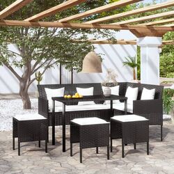 Set mobilier de gradina VidaXL 318578 (Black/White)