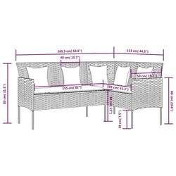 Set mobilier de gradina VidaXL 318578 (Black/White) Thumb