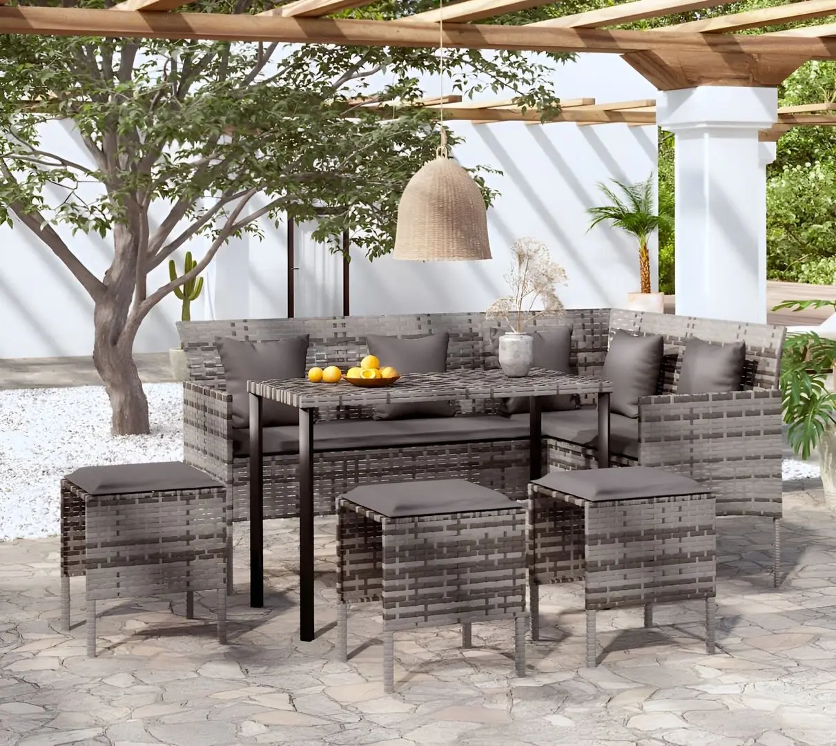 Set mobilier de grădină VidaXL 318579 (Grey)