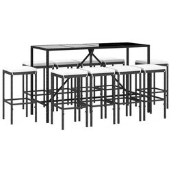 Set mobilier de gradina VidaXL 3187639 (Black/White) Thumb