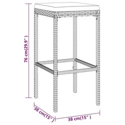 Set mobilier de gradina VidaXL 3187639 (Black/White) Thumb