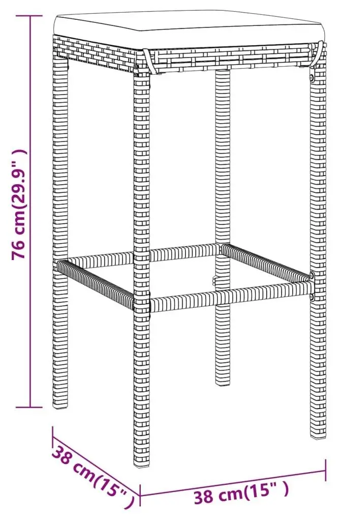 Set mobilier de gradina VidaXL 3187639 (Black/White)