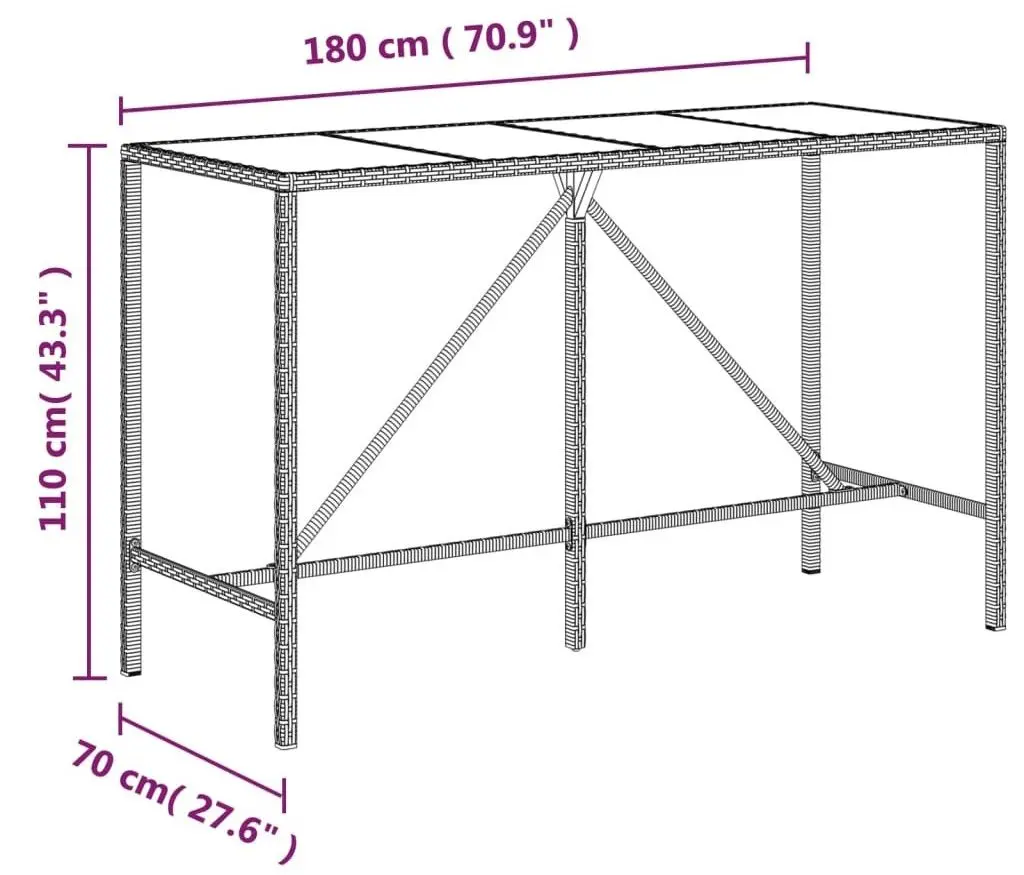 Set mobilier de gradina VidaXL 3187639 (Black/White)